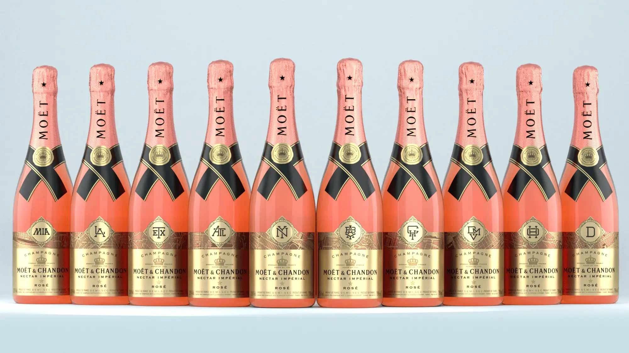 Diseño de packaging - Moët botellas