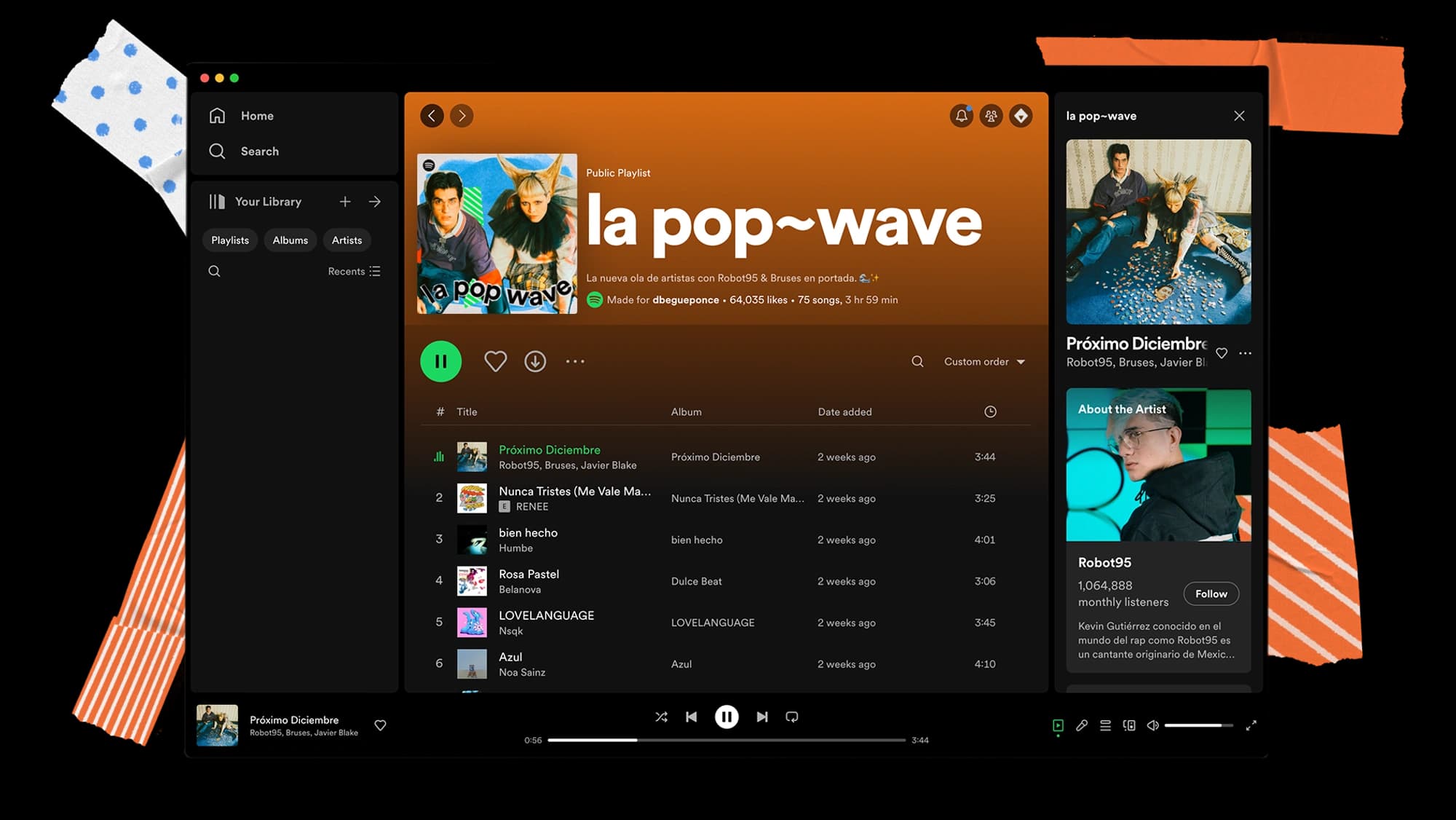 La Pop Wave Spotify app