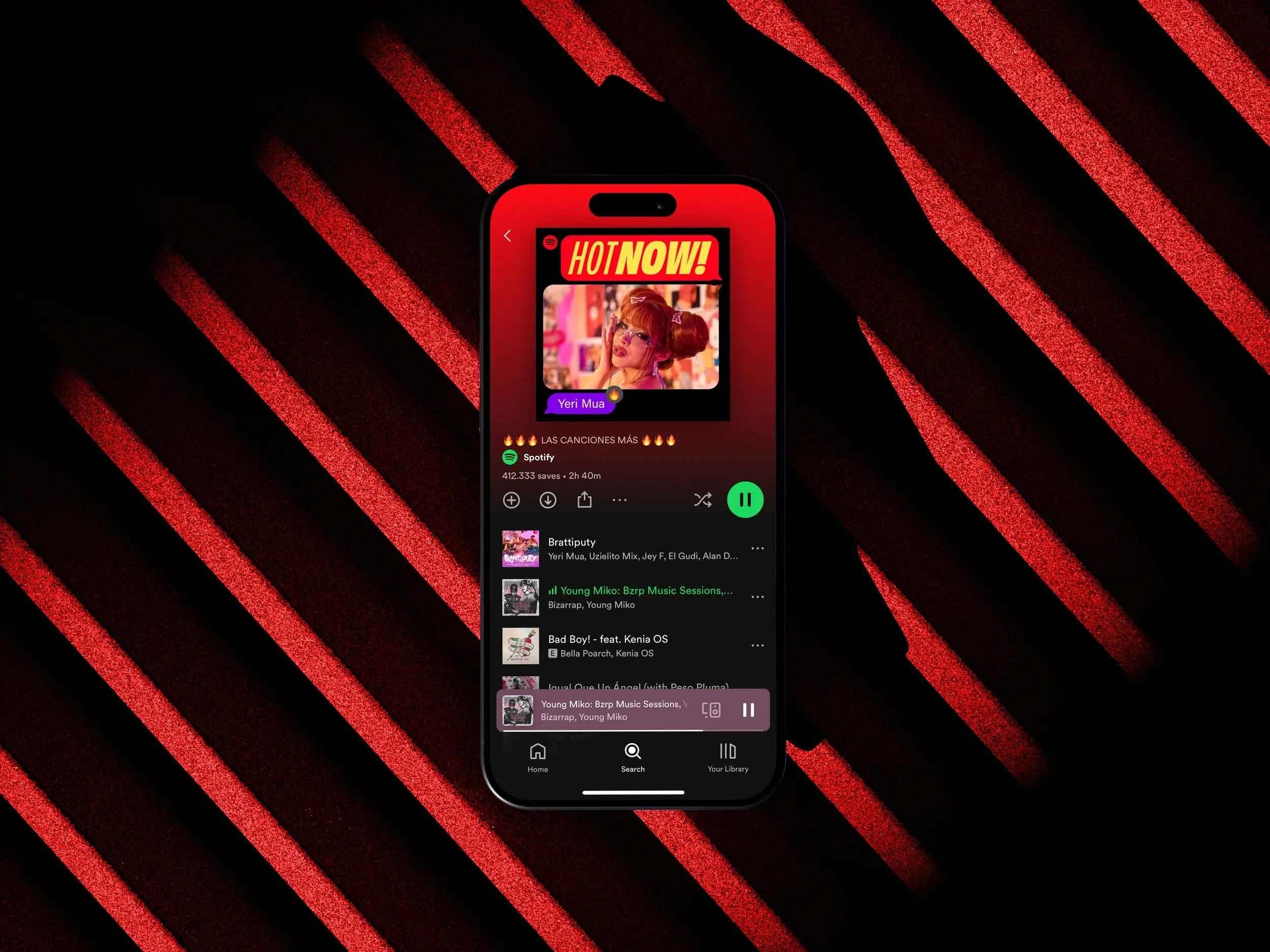 Spotify Hot Now Mobile