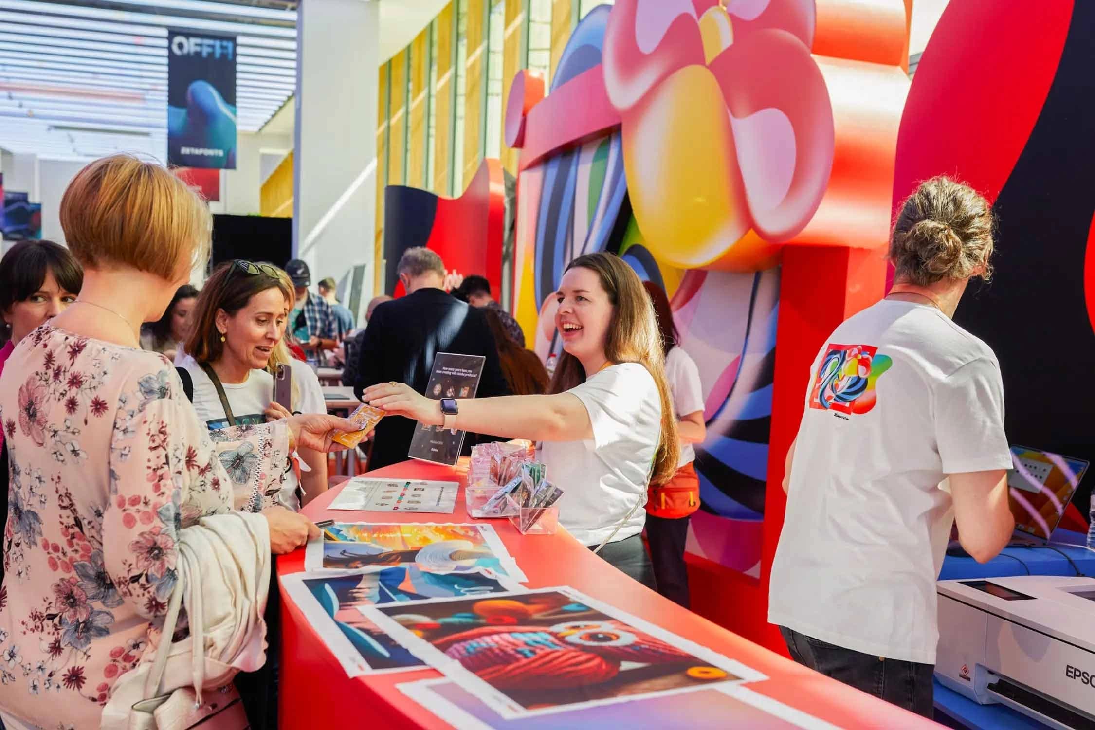 Imagen del Stand de Adobe para el OFFF Festival 2024